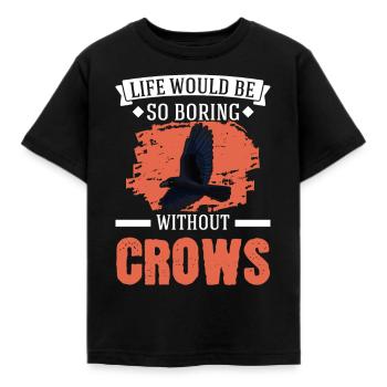 Corbeau Corbeau Corbeau Corbeau Gardant Corbeau Éleveur - T-shirt Enfant - noir - Devant - AI Model Kid Female (0cm)