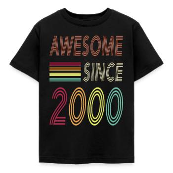 Awesome since 2000 - Kinder T-Shirt - Schwarz - Vorne - AI Model Kid Female (0cm)