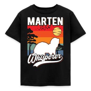 Marder Flüsterer Baummarder - Kinder T-Shirt - Schwarz - Vorne - AI Model Kid Female (0cm)