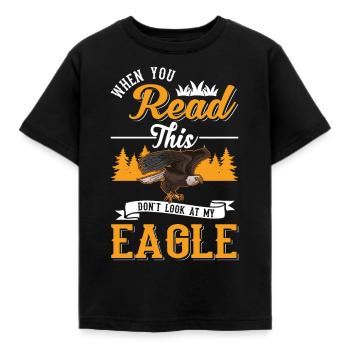 Golden Eagle Gift Eagle Aigle Reproducteur Fauconnier - T-shirt Enfant - noir - Devant - AI Model Kid Female (0cm)