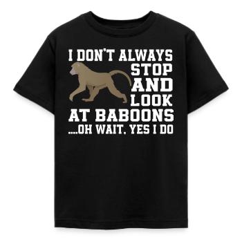 Funny Baboon T-Shirt - Kids' T-Shirt - black - Front - AI Model Kid Female (0cm)