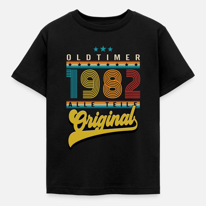 Anniversaire Oldtimer 1982 - T-shirt Enfant - noir
