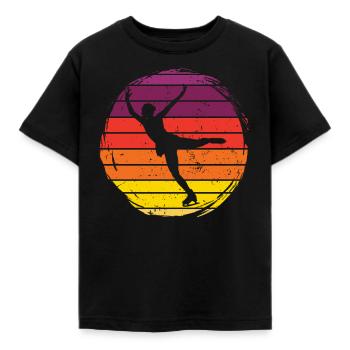 Eislaufen - Kinder T-Shirt - Schwarz - Vorne - AI Model Kid Female (0cm)