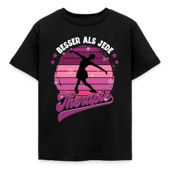 Eislaufen - Kinder T-Shirt - Schwarz - Vorne - AI Model Kid Female (0cm)
