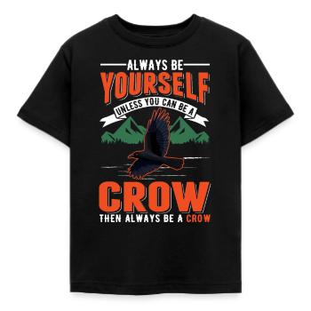 Corbeau Corbeau Corbeau Corbeau Gardant Corbeau Éleveur - T-shirt Enfant - noir - Devant - AI Model Kid Female (0cm)