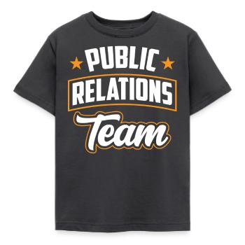 Team Öffentlichkeitsarbeit Public Relations Job PR - Kids' T-Shirt - dark grey - Front - AI Model Kid Female (0cm)