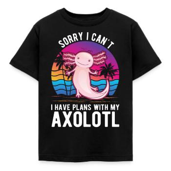 Axolotl Cadeau Queue Lurch - T-shirt Enfant - noir - Devant - AI Model Kid Female (0cm)