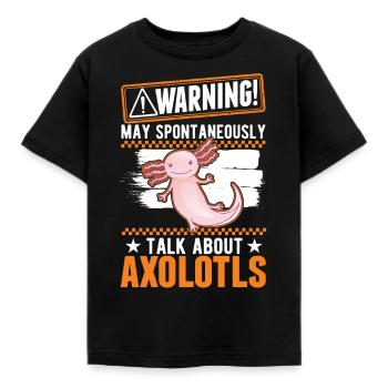 Axolotl Cadeau Queue Lurch - T-shirt Enfant - noir - Devant - AI Model Kid Female (0cm)