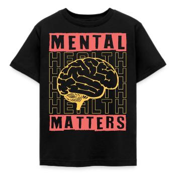 Sensibilisation à la santé mentale Dépression Suicide Prévenir - T-shirt Enfant - noir - Devant - AI Model Kid Female (0cm)