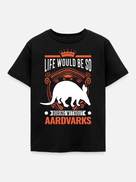Erdferkel Geschenk Aardvark - Kinder T-Shirt - Schwarz
