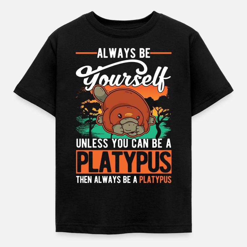 Schnabeltier Geschenk Platypus - Kinder T-Shirt - Schwarz