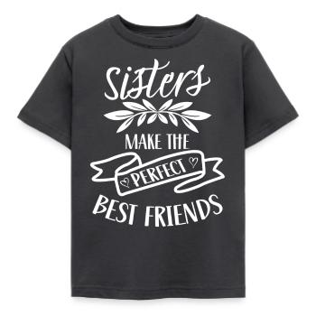 Schwestern Sind Die Perfekten Besten Freunde Team - Kinder T-Shirt - Dunkelgrau - Vorne - AI Model Kid Female (0cm)