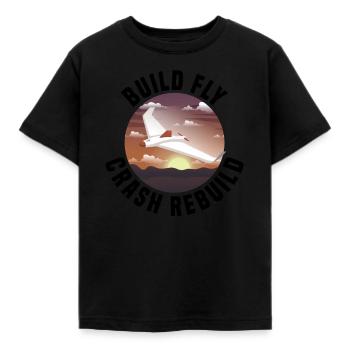 Flugzeug Rc Modellflugzeug Pilot - Kinder T-Shirt - Schwarz - Vorne - AI Model Kid Female (0cm)