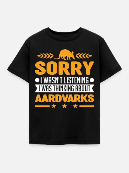 Erdferkel Geschenk Aardvark - Kinder T-Shirt - Schwarz