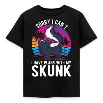 Plus puant J’ai des plans avec ma Skunk - T-shirt Enfant - noir - Devant - AI Model Kid Female (0cm)
