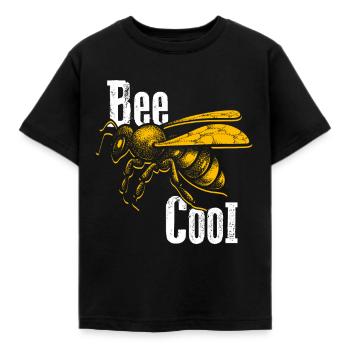 Bee Cool Bienen Imker Nachhaltigkeit Klimaschutz G - Kinder T-Shirt - Schwarz - Vorne - AI Model Kid Female (0cm)