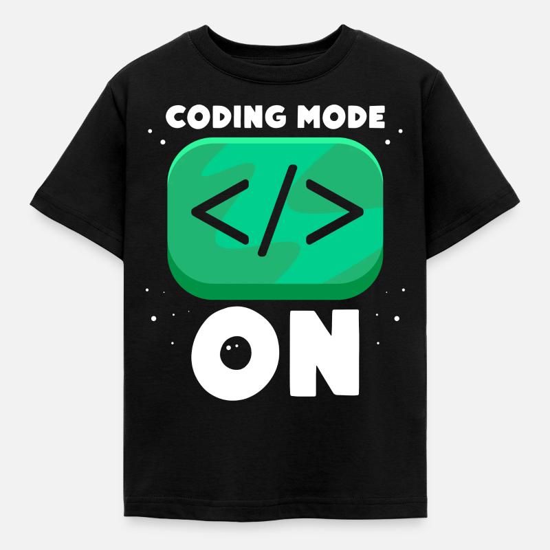 Programmiermodus Ein Programmierer Coding Coder - Kinder T-Shirt - Schwarz