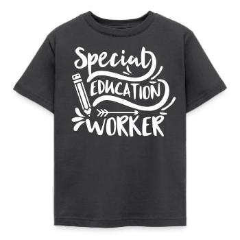 Travailleurs de l’enfance en difficulté Enseignants de l’enfance en difficulté - T-shirt Enfant - charbon - Devant - AI Model Kid Female (0cm)