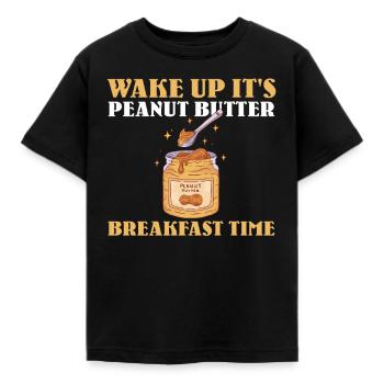 T-shirt petit-déjeuner au beurre de cacahuète - T-shirt Enfant - noir - Devant - AI Model Kid Female (0cm)