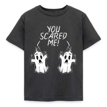Spirit Ghosts Scared By Themselves You Scared Me - Kinder T-Shirt - Dunkelgrau - Vorne - AI Model Kid Female (0cm)