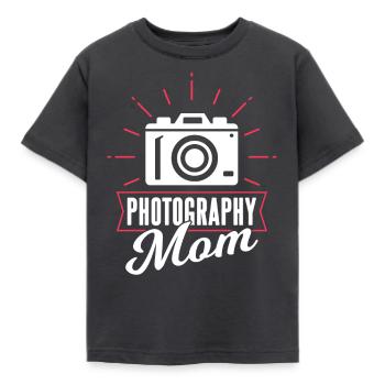 Photographe Mama Camera Photographie Mère - T-shirt Enfant - charbon - Devant - AI Model Kid Female (0cm)