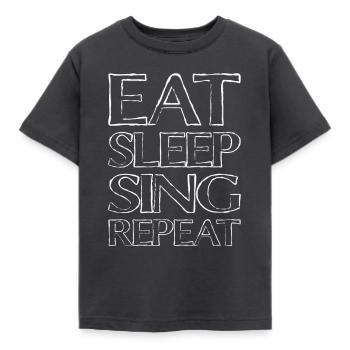 Manger du sommeil Chanter - T-shirt Enfant - charbon - Devant - AI Model Kid Female (0cm)