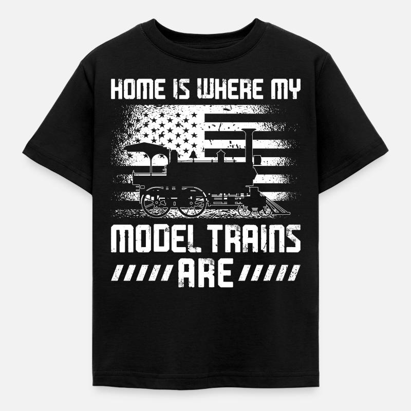 Steam Train Driver Trainspotting - Kinder T-Shirt - Schwarz
