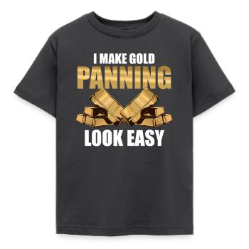 Je fais juste en sorte que l’orpaillage ait l’air doré - T-shirt Enfant - charbon - Devant - AI Model Kid Female (0cm)