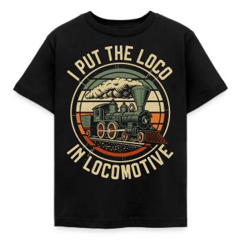 Conducteur de train à vapeur Trainspotting - T-shirt Enfant - noir - Devant - AI Model Kid Female (0cm)
