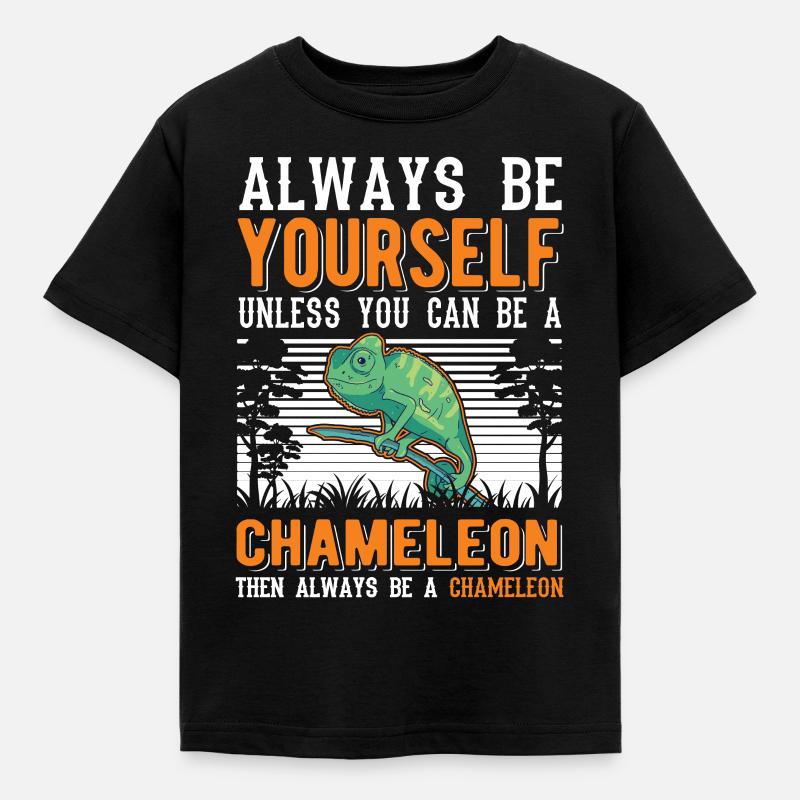 Chameleon Gift Chameleon - Kids' T-Shirt - black