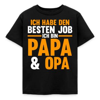 Großvater Großpapa Opi Opa - Kinder T-Shirt - Schwarz - Vorne - AI Model Kid Female (0cm)