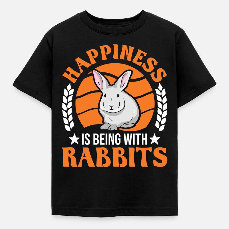 Rabbit Luck Rabbit Rabbit - Kids' T-Shirt - black