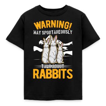 Rabbit Rabbit Rabbit Rabbit - Kids' T-Shirt - black - Front - AI Model Kid Female (0cm)