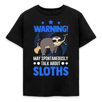 Avertissement de paresseux - T-shirt Enfant - noir - Devant - AI Model Kid Female (0cm)