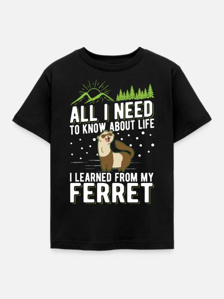 Frettchen Spruch Ferret - Kinder T-Shirt - Schwarz