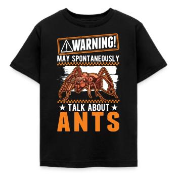 Avertissement Fourmis Fourmis De Ferme de Fourmis Fourmis - T-shirt Enfant - noir - Devant - AI Model Kid Female (0cm)