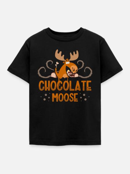 Schokoladen-elch-tier-tier Alces Choco Deer - Kinder T-Shirt - Schwarz