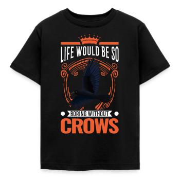 Crow Raven Crow Crow Husbandry Crow Breeder - Kids' T-Shirt - black - Front - AI Model Kid Female (0cm)
