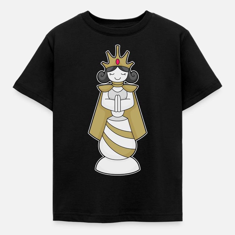 Pièce d’échecs Queen Crown Chess - T-shirt Enfant - noir
