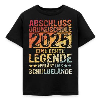 Grundschule - Eine Legende Grundschule Abschluss 2 - Kinder T-Shirt - Schwarz - Vorne - AI Model Kid Female (0cm)