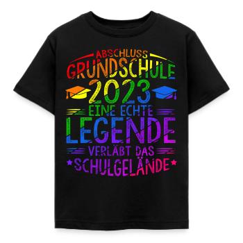 Grundschule Legende verläßt Schulgelände Abschluss - Kinder T-Shirt - Schwarz - Vorne - AI Model Kid Female (0cm)