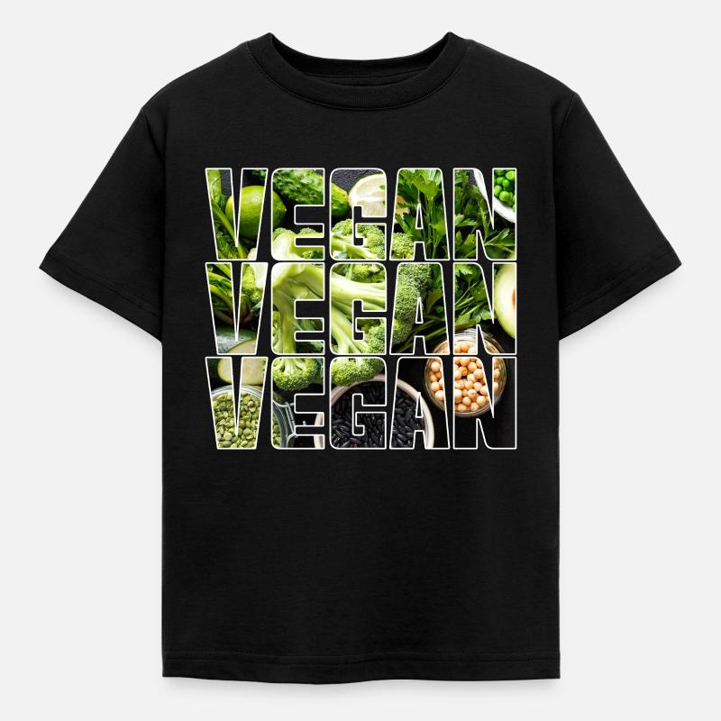 Vegan - Kinder T-Shirt - Schwarz