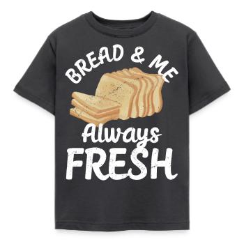 Funny bread baker - Kids' T-Shirt - dark grey - Front - AI Model Kid Female (0cm)
