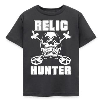 Détecteur de trésors de détecteurs de trésors de détecteurs de reliques de détection de métaux - T-shirt Enfant - charbon - Devant - AI Model Kid Female (0cm)