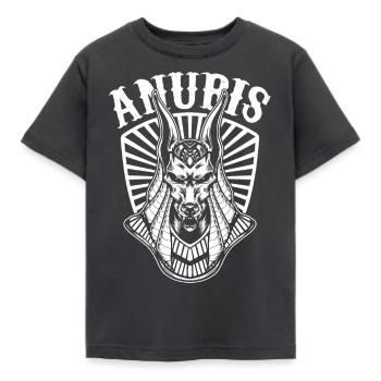 Anubis Égypte Dieu des Morts Egyptologue Pyramides Souv - T-shirt Enfant - charbon - Devant - AI Model Kid Female (0cm)