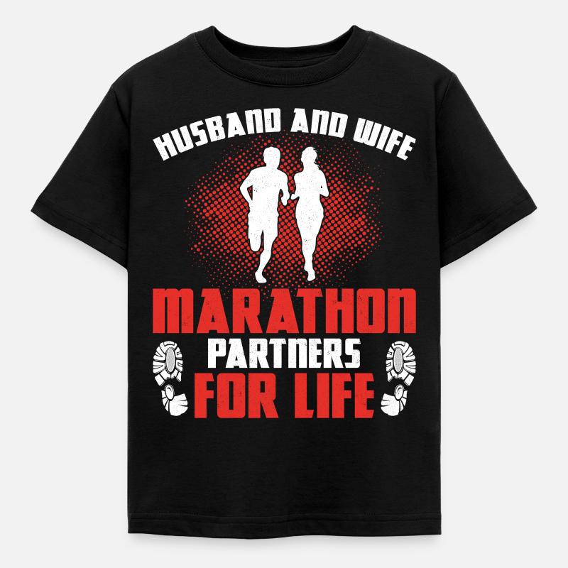 Running Runner Half Marathon - Kids' T-Shirt - black