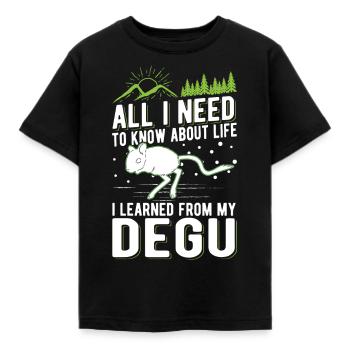Degu propriétaire arbuste forêt de rats degu - T-shirt Enfant - noir - Devant - AI Model Kid Female (0cm)