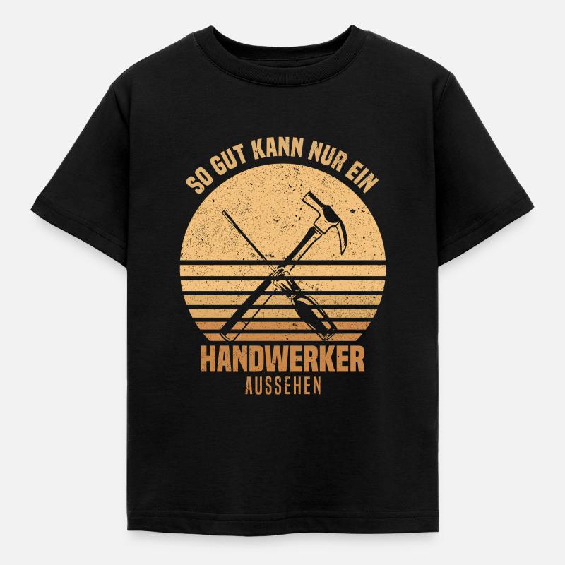 Handwerker - Kinder T-Shirt - Schwarz