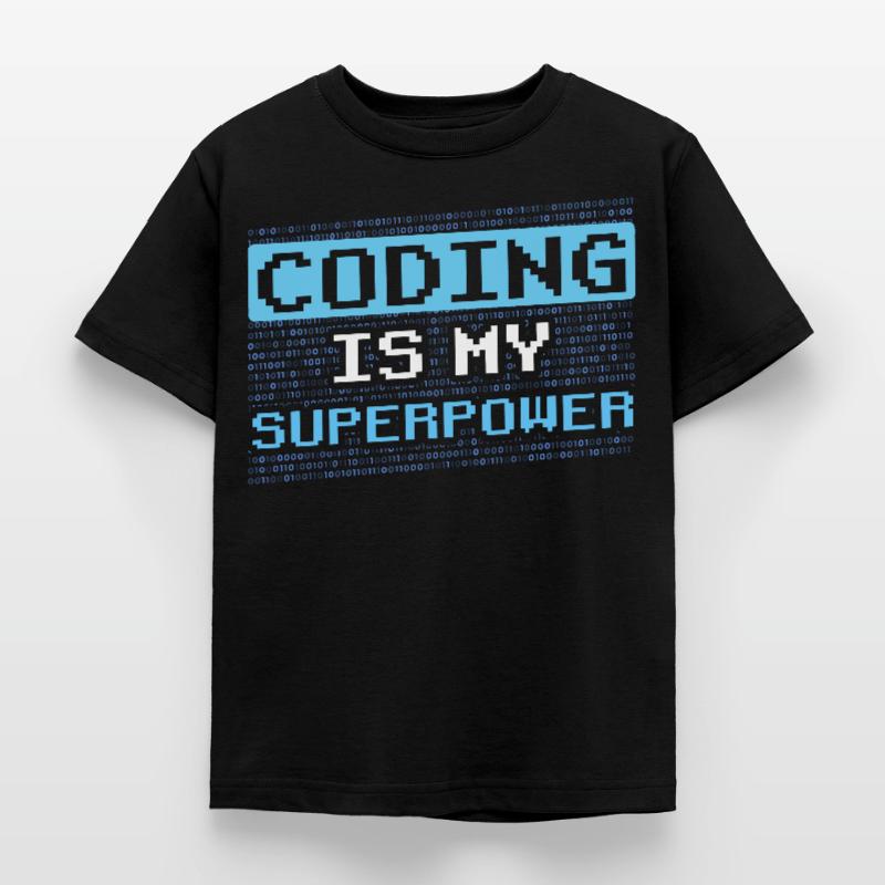 Coding Ist Meine Superkraft Coder Programmierer Kinder T-Shirt