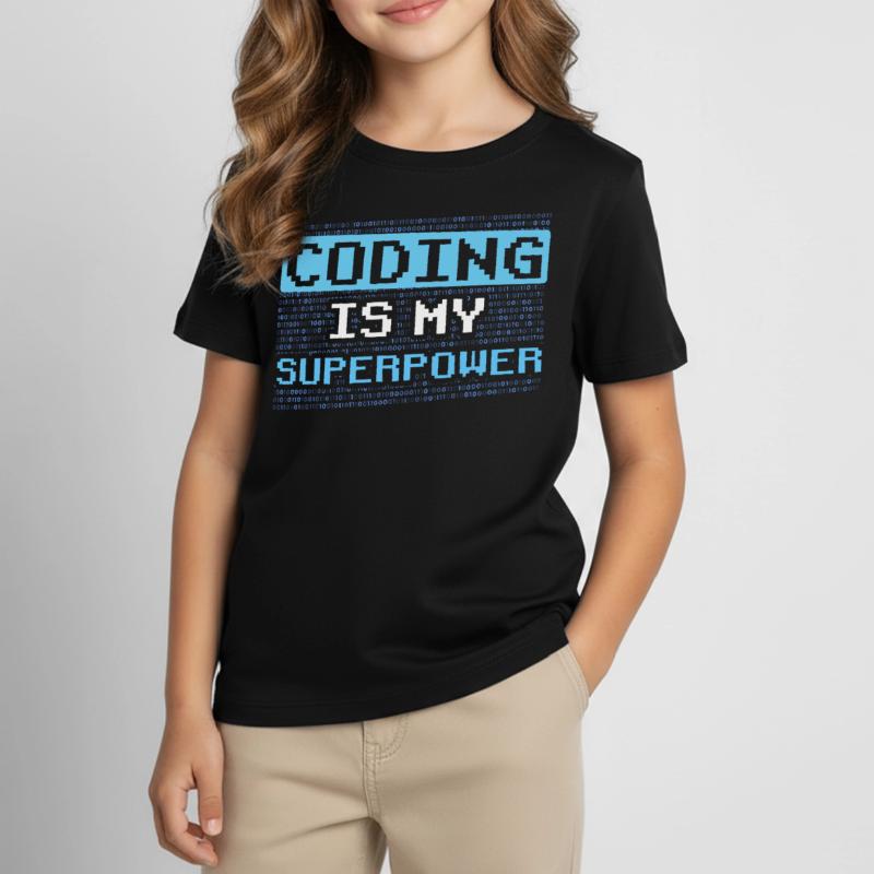 Coding Ist Meine Superkraft Coder Programmierer Kinder T-Shirt